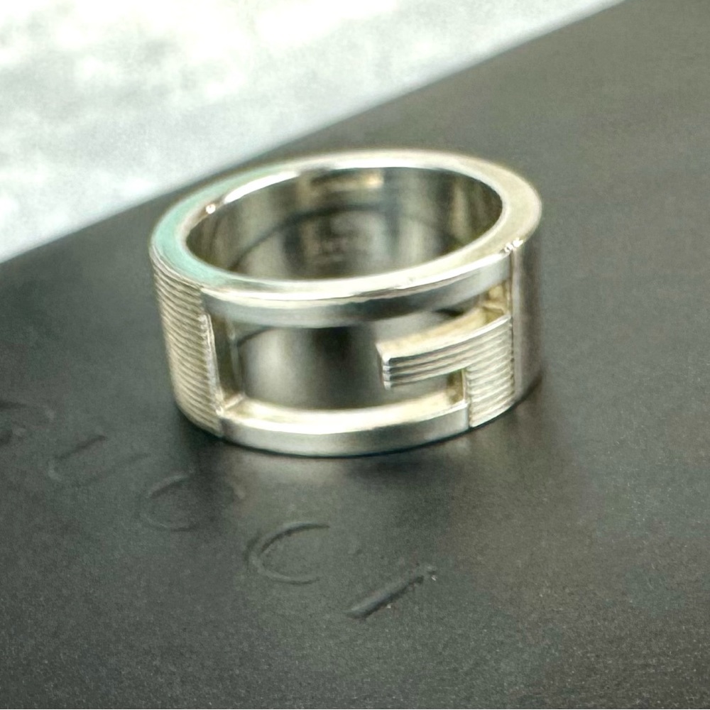 GUCCI Silver 925 Ring size 47 or 4.25 - Picture 4 of 13